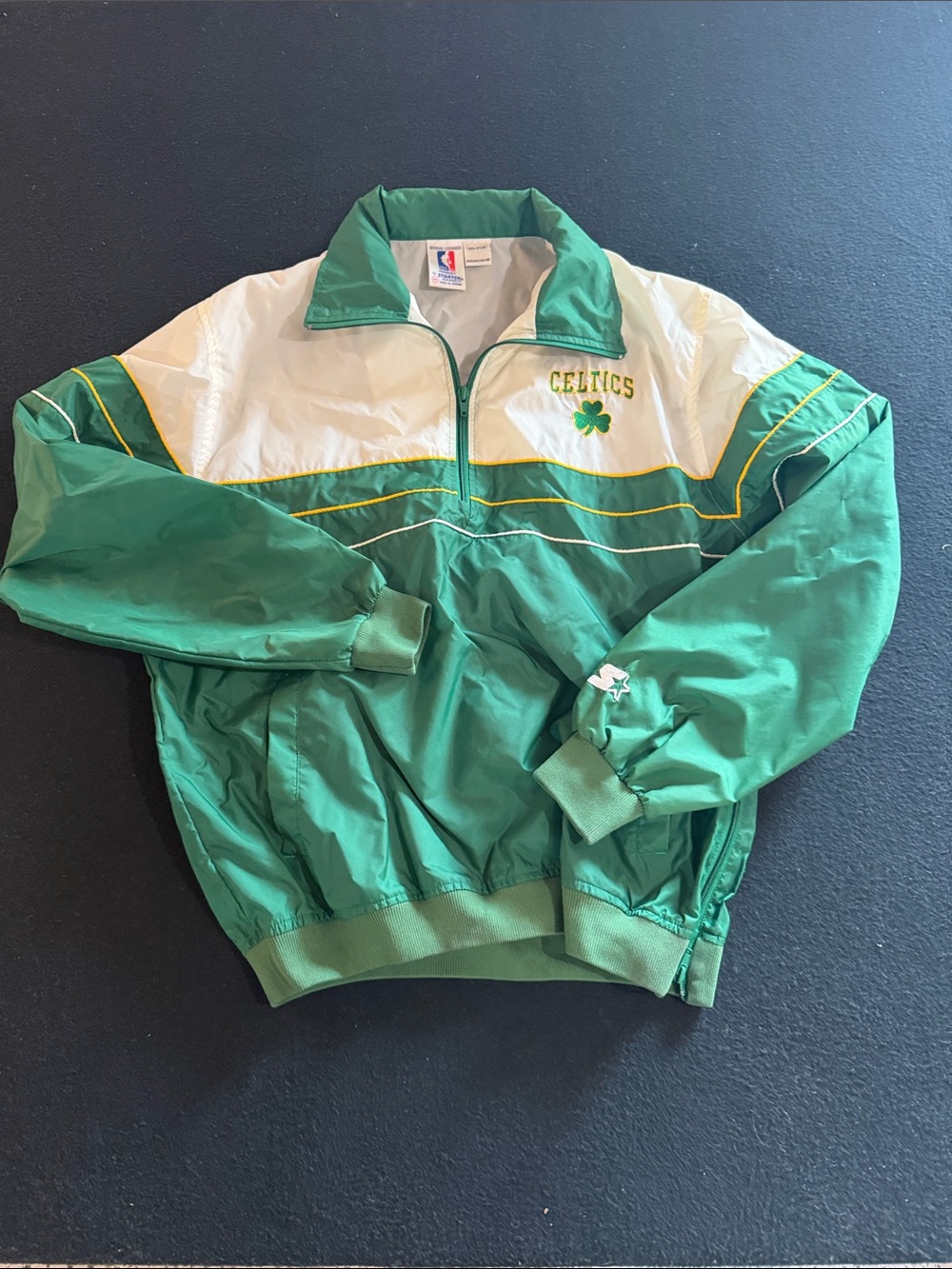 NBA Boston Celtics Green White Pullover Windbreaker